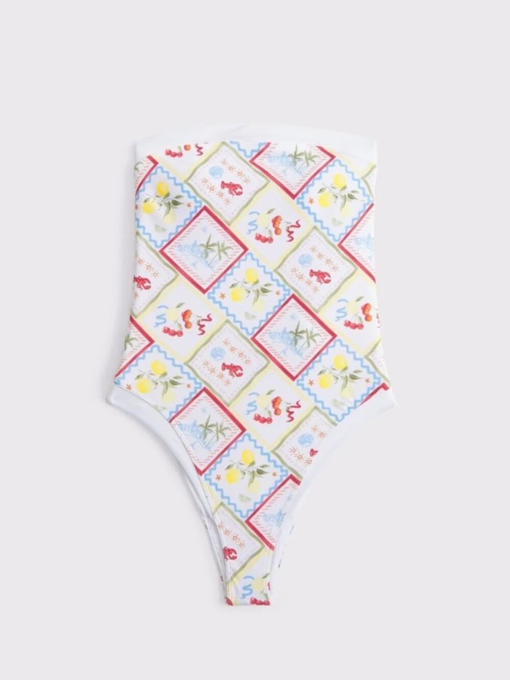 Abercrombie A&F Marina One-Piece Swimsuit Tile Print - Picture 2 of 5